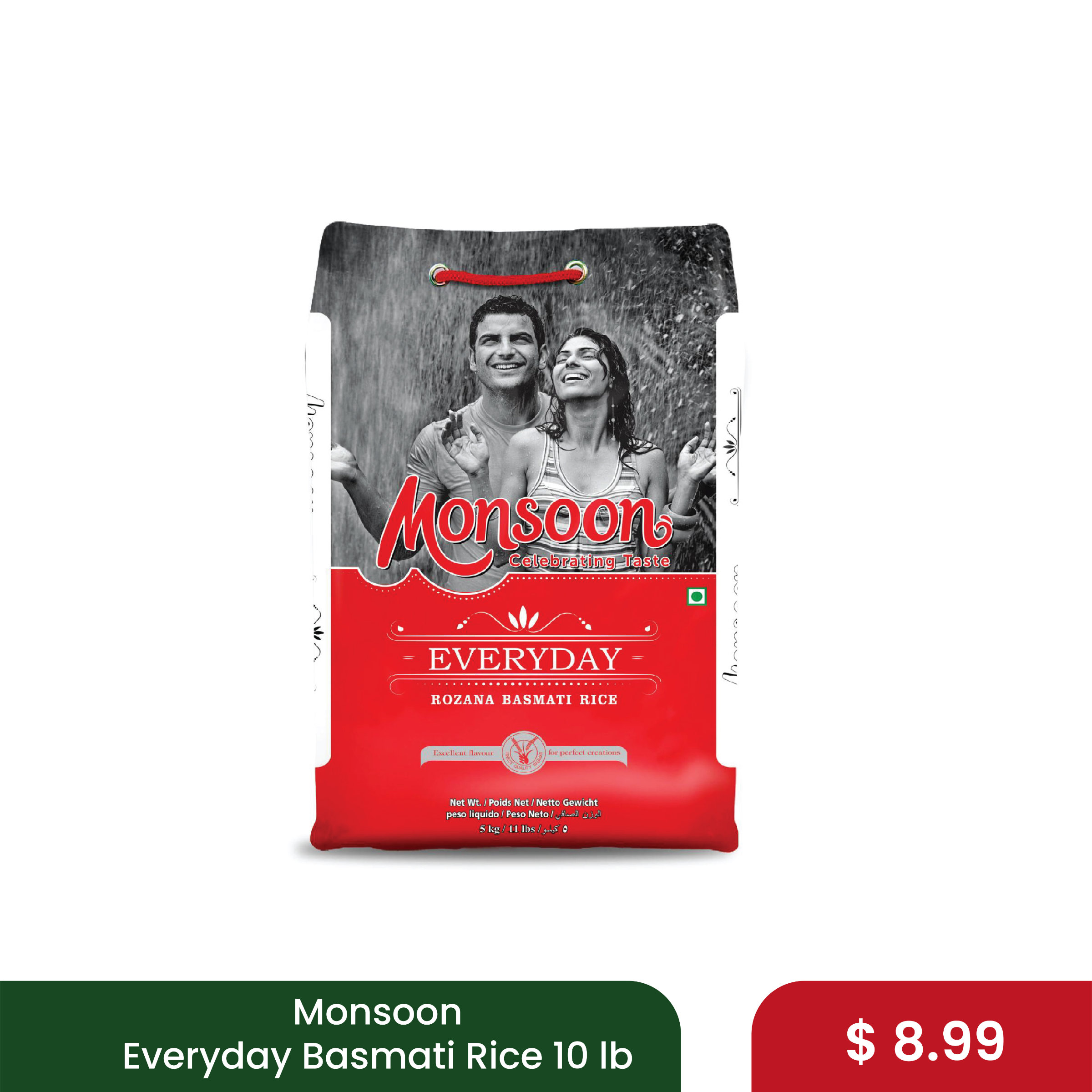 Monsoon Everyday Basmati Rice 10lb (1 X 4=4)